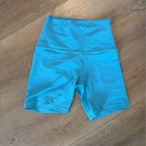 lululemon athletica Turquoise High-Rise Bike Shorts
